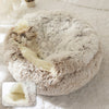Hot Plush Round Cat Bed Cat Warm House Soft Long Plush Pet Dog Bed For Small Dogs Cat Nest 2 In 1 Pet Bed Cushion Sleeping Sofa | Vimost Shop.