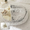 Hot Plush Round Cat Bed Cat Warm House Soft Long Plush Pet Dog Bed For Small Dogs Cat Nest 2 In 1 Pet Bed Cushion Sleeping Sofa | Vimost Shop.