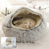 Hot Plush Round Cat Bed Cat Warm House Soft Long Plush Pet Dog Bed For Small Dogs Cat Nest 2 In 1 Pet Bed Cushion Sleeping Sofa | Vimost Shop.
