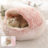 Hot Plush Round Cat Bed Cat Warm House Soft Long Plush Pet Dog Bed For Small Dogs Cat Nest 2 In 1 Pet Bed Cushion Sleeping Sofa | Vimost Shop.