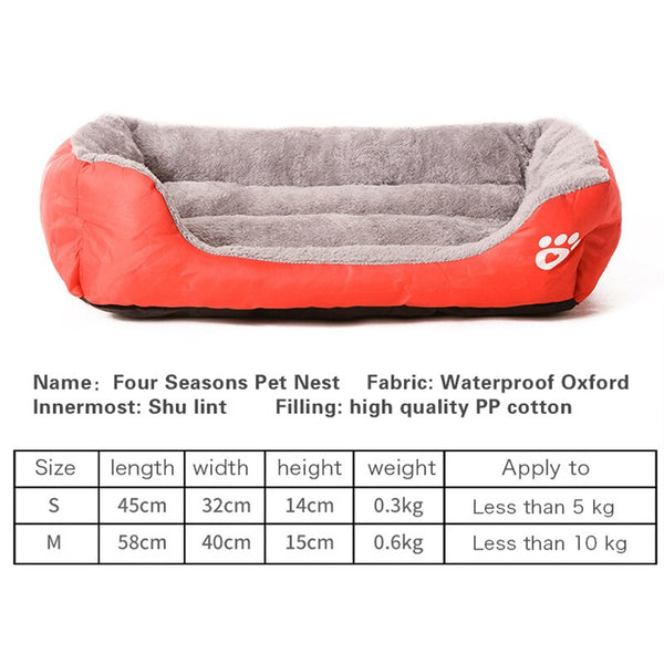 Pet Dog Bed Waterproof Cat House Puppy Kennel Super Soft Fleece Sofa Winter Warm Pet Nest Mat for Dog Cat Pets Sleeping Supplies | Vimost Shop.
