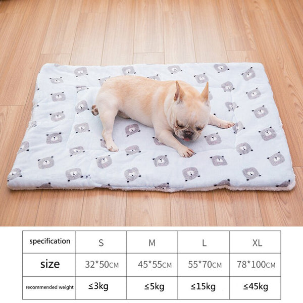 Portable Pet Dog Bed Blankets Washable Puppy Blanket Pad Winter Warm Mats Soft Sofa Cushion for Dogs Pet Sleeping Beds Supplies | Vimost Shop.
