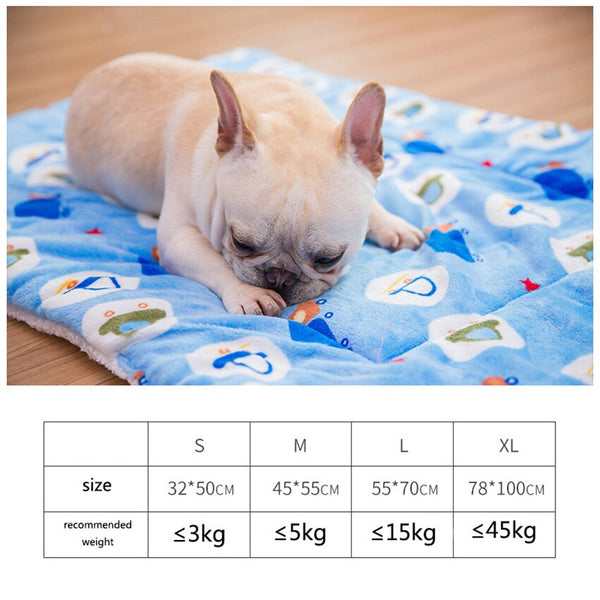 Portable Pet Dog Bed Blankets Washable Puppy Blanket Pad Winter Warm Mats Soft Sofa Cushion for Dogs Pet Sleeping Beds Supplies | Vimost Shop.