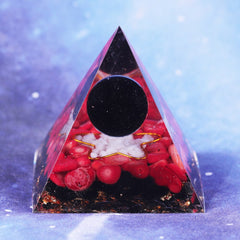 Orgonite Natural Crystal Obsidian Jewelry Decoration Ornaments Pyramid Energy Geometry Orgonite Yoga Meditation Healing