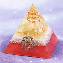 Healing Crystal Orgone Pyramid With Copper Wire  Energy Generator For Emf Protection Mediation Home Office Decor