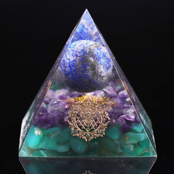Energy Handmade Lapis Lazuli Sphere Orgone Pyramid Amethyst  Healing Home Office Decor Resin Reiki Gift | Vimost Shop.