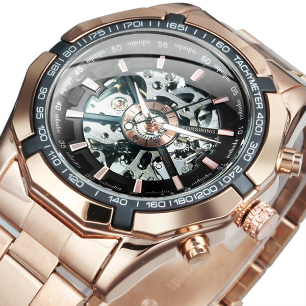 Watch Men Skeleton Automatic Mechanical Watch Gold Skeleton Vintage Man Watch Mens Watches