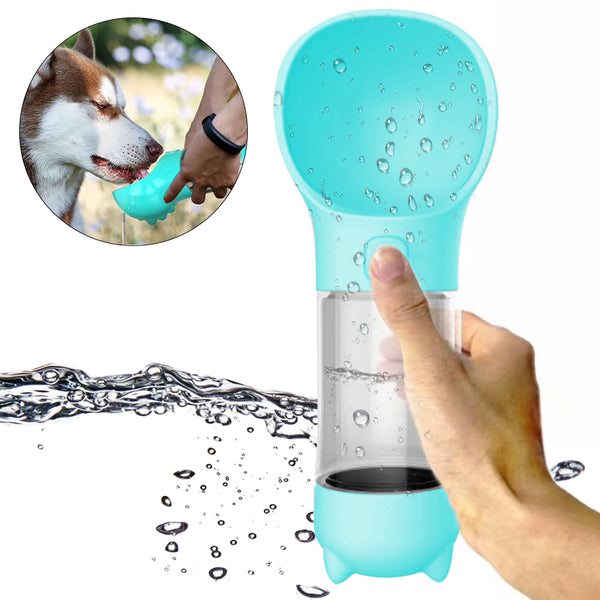 300ML Portable Pet Water Bottle with Poop Shovel Garbage Bags Travel Outdoor Dog Cats Feeders Sport Drinking Water Bottles | Vimost Shop.