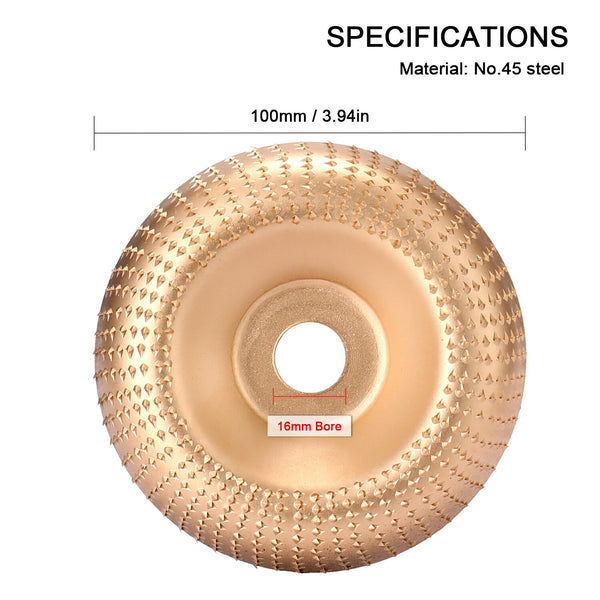 Wood Angle Grinding Wheel Sanding Carving Rotary Tool Abrasive Disc For Angle Grinder Tungsten Carbide Coating Bore 16mm Bore | Vimost Shop.