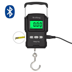 WeiHeng A27L/A27L-B 75kg/10g Rechargable with Tapes Length Measure Hook Scale High Precisions Five Units Switch with Backlight
