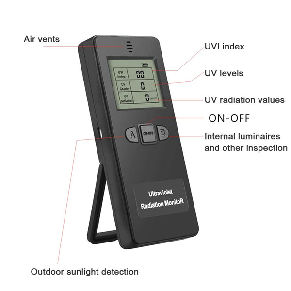 KF-90 Digital Ultraviolet Radiation Detector Ultraviolet UVI Meter Radiometer Tester Protectiv Equipment Testing Portable Tester | Vimost Shop.