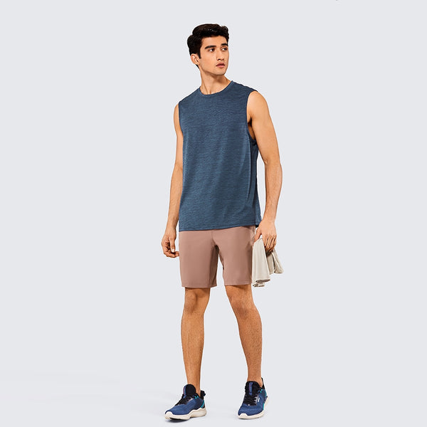 Men's Moisture-wicking Sleeveless Shirts Muscle Tank Lightweight Pima Cotton Workout Tank Tops