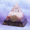 Orgone Pyramid Clear White Crystal Point With Strawberry Crystal Amethyst Opal Energy Symbol Pyramide Emf Protection | Vimost Shop.