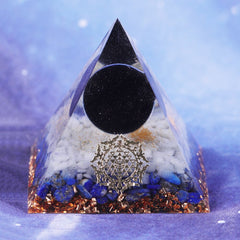 Obsidian Sphere Orgone Pyramid Orgonite Collection With Lapis Lazuli Powerful Energy Orgones