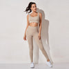 Yoga Set Seamless Women's Sportswear Workout Clothes Athletic Wear Gym Legging Fitness Bra Crop Top Long Sleeve Sports Suits