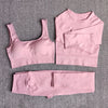 Yoga Set Seamless Women's Sportswear Workout Clothes Athletic Wear Gym Legging Fitness Bra Crop Top Long Sleeve Sports Suits