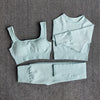 Yoga Set Seamless Women's Sportswear Workout Clothes Athletic Wear Gym Legging Fitness Bra Crop Top Long Sleeve Sports Suits