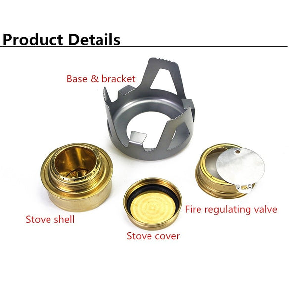 High Quality Outdoor Picnic Stove New Mini Ultra-light Spirit Combustor Alcohol Stove Camping Furnace Camping Portable Folding