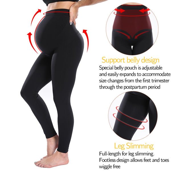 Maternity Leggings High Waist Belly Support Leggins for Pregnant Women Pregnancy Skinny Pants Body Shaping Postpartum Trousers | Vimost Shop.