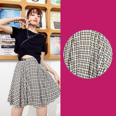 Plaid British High Waist Chic Belted Casual Women Mini Skirts,Spring ELF Vintage Korean Ladies Daily Preppy Bottom