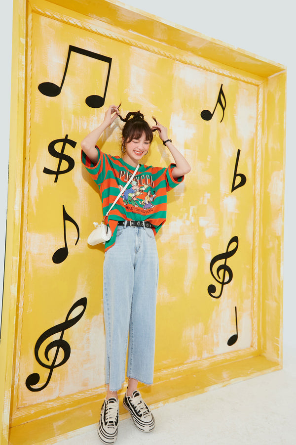 Solid High Waist Washed Casual Split Hem Flare Jeans Women,Spring Pure Letter Embroidery Ladies Basic Daily Trouser