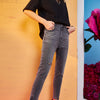 Solid High Waist Washed Casual Denim Jeans Woman,Summer ELF Pure Ripped Hole Chic Sexy Ladies,Daily Trousers