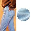 Solid High Waist Washed Casual Denim Jeans Woman,Summer ELF Pure Ripped Hole Chic Sexy Ladies,Daily Trousers