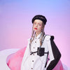 Harajuku Cartoon Print High Waist Casual Shirt Dresses Women Spring Stylish Punk Ladies Vintage Summer Dress
