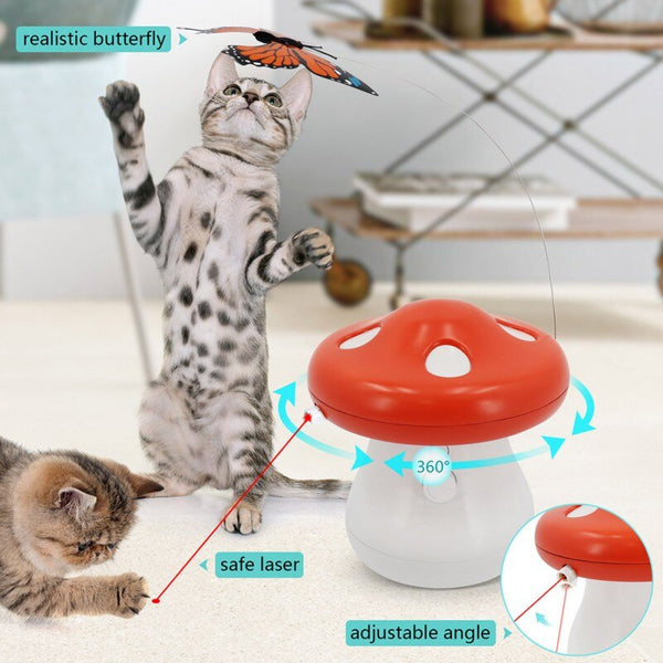Smart Interactive Cat Toy Automatic Rotating Mode Toy Cats Funny Pet Game Electronic Cat Toy butterfly Feather Toys Kitty | Vimost Shop.