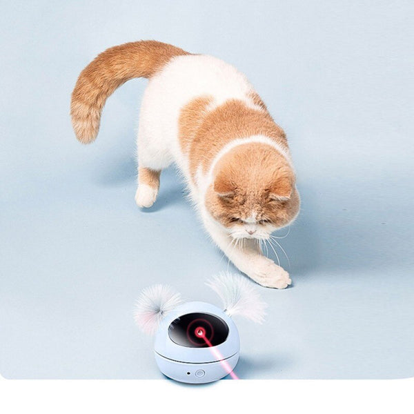 Electric Interactive Cat Toy Ball Feather Infrared Light Tease Tease Cat Stick Toys | Vimost Shop.