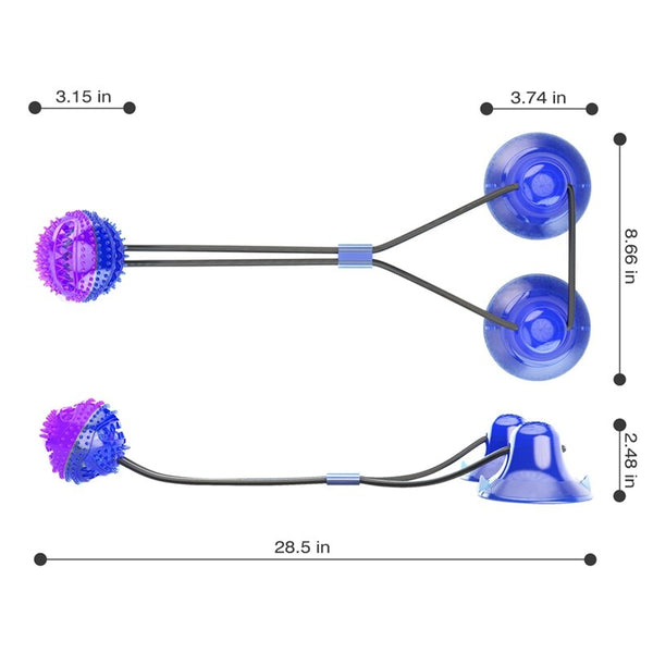 Interactive Pet Toys For Cats Dogs Training Suction Cup Push Ball Toys Elastic Ropes Pet Tooth Cleaning Chewing IQ Exercise New | Vimost Shop.
