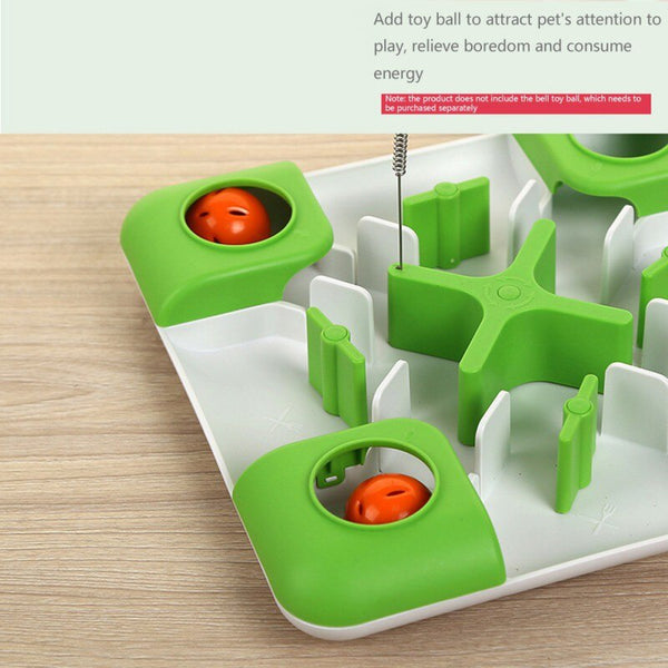 Pet Cat Toys Puzzle Game Toy for Cats And Dogs Treat Dispenser Spring Feather Wand Fun Maze Feeder Training Cat toy | Vimost Shop.