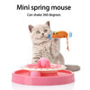 Pet Cat Toys Turntable Spring Mouse Toy Plastic Cat Funny Crazy Amusement Disk Cat Kitten Teaser Pet Interactive Toys | Vimost Shop.