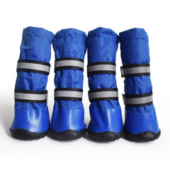 4pcs/set Antiskid Puppy Shoes Soft-soled Dog Shoes Waterproof Soft Pet Paw Care Pet Accessories Chihuahua Yorkie Shoes