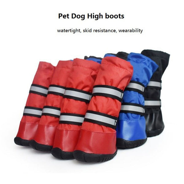 4pcs/set Antiskid Puppy Shoes Soft-soled Dog Shoes Waterproof Soft Pet Paw Care Pet Accessories Chihuahua Yorkie Shoes | Vimost Shop.