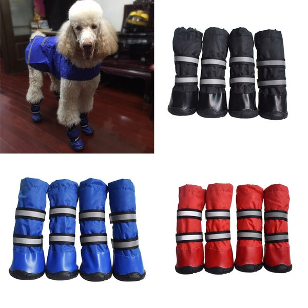 4pcs/set Antiskid Puppy Shoes Soft-soled Dog Shoes Waterproof Soft Pet Paw Care Pet Accessories Chihuahua Yorkie Shoes | Vimost Shop.