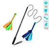 Interactive Dog Cat Feather Toy Feather Teaser Stick Wand Pet Feather Refill Replacement Catcher Product for Kitten | Vimost Shop.