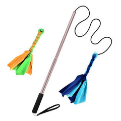 Interactive Dog Cat Feather Toy Feather Teaser Stick Wand Pet Feather Refill Replacement Catcher Product for Kitten