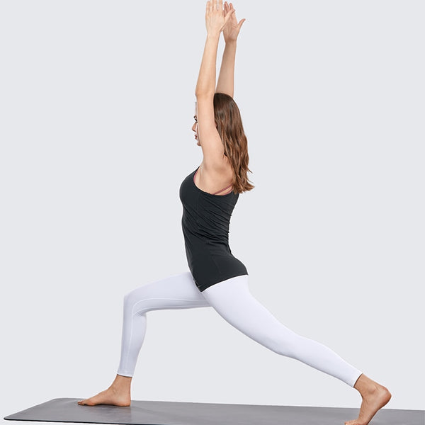 Racerback Workout Tank Tops for Women Long Athletic Yoga Tops Sleeveless Shirts Slim Fit