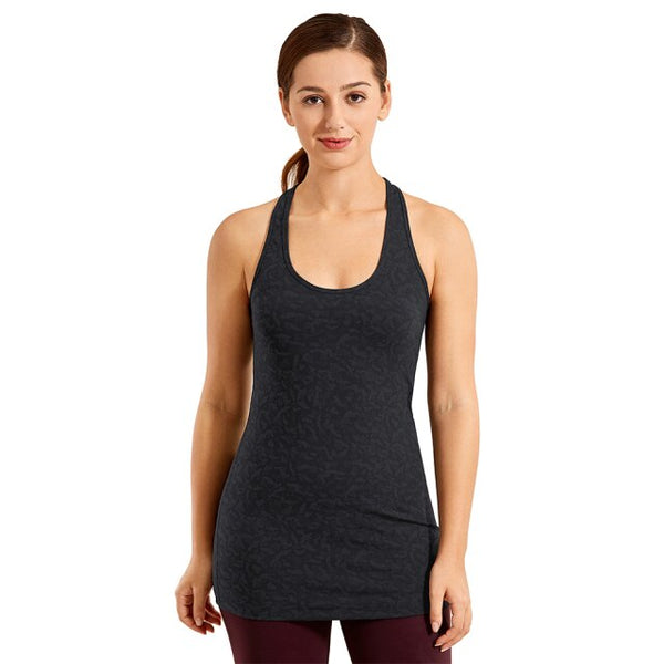 Racerback Workout Tank Tops for Women Long Athletic Yoga Tops Sleeveless Shirts Slim Fit