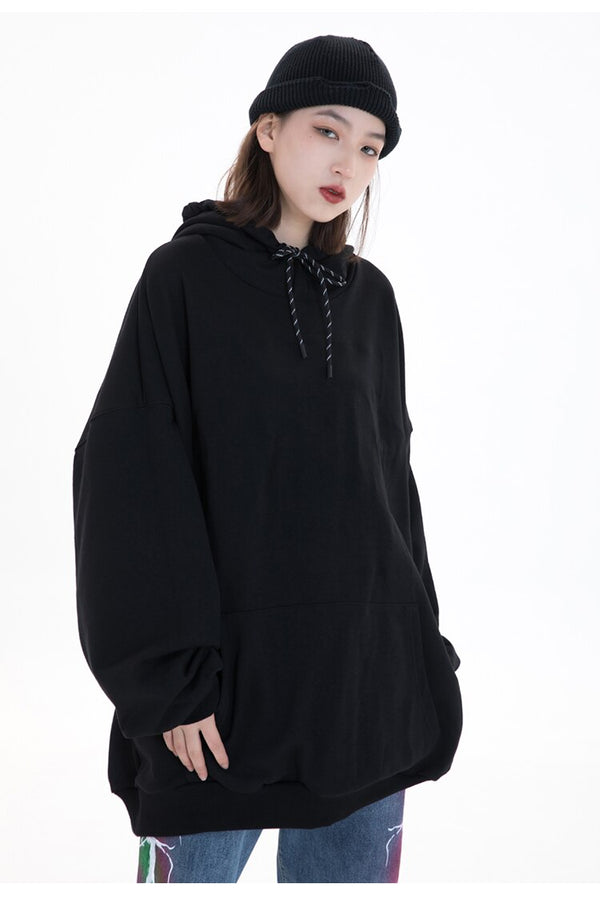 Hoodie Men Hit Color Letter Patch Hooded Sweatshirt Pullover Spring Harajuku College Style Simple All-match Streetwear