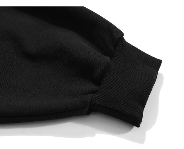 Hoodie Men Hit Color Letter Patch Hooded Sweatshirt Pullover Spring Harajuku College Style Simple All-match Streetwear