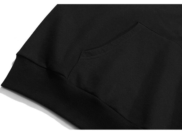 Hoodie Men Hit Color Letter Patch Hooded Sweatshirt Pullover Spring Harajuku College Style Simple All-match Streetwear