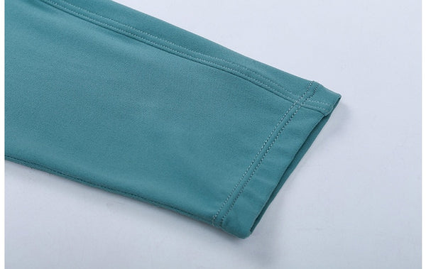 Naked-feel Fabric Skin Friendly Workout Yoga Long Sleeved Shirts Women Breathable Lightweight Loose Running Sport Tops