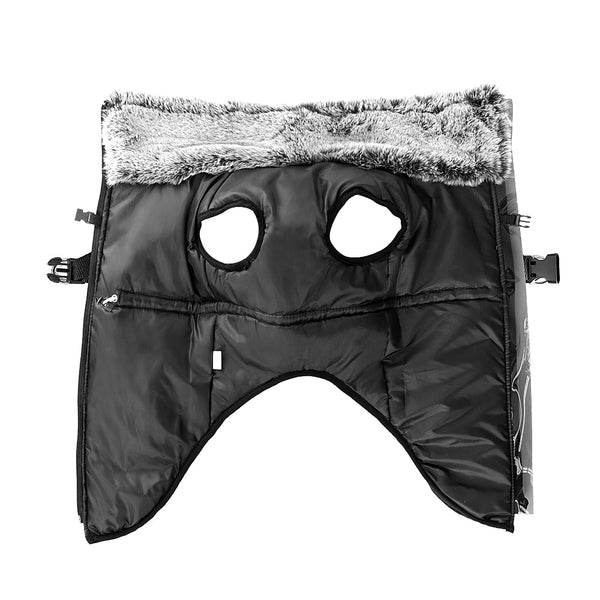 Thick Dog Coat Clothes Reflective Dogs Harness Clothes Vest Waterproof Pet Clothing With Fur Collar Large Dogs Jacket Outfit