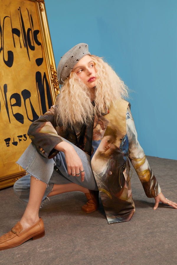 Graphic Chic Single Breasted Korean Blazer Women Jacket Spring ELF Causal Feminism Oversize Female Daily Outwears