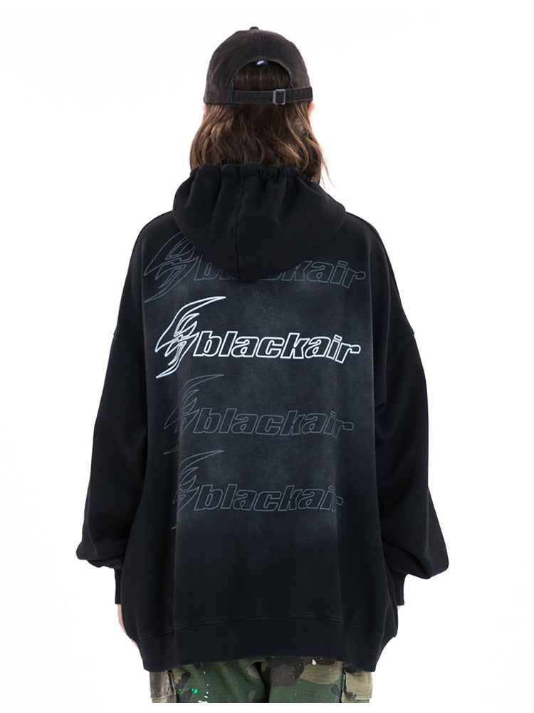 Men Funny Bear Letter Print Hoodie Sweatshirt Men Casual Cozy Oversized Pullover High Street Harajuku Couple Streetwear
