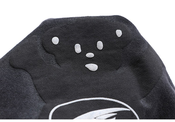 Men Funny Bear Letter Print Hoodie Sweatshirt Men Casual Cozy Oversized Pullover High Street Harajuku Couple Streetwear