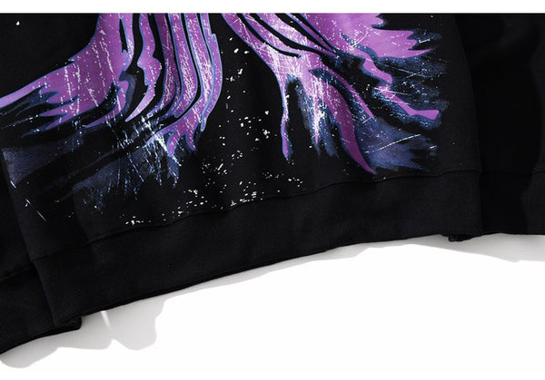 Hoodies Men Hip Hop Graffiti Letter Print Hooded Streetwear Winter Casual Plus Velvet Warm High Street Couple Pullover