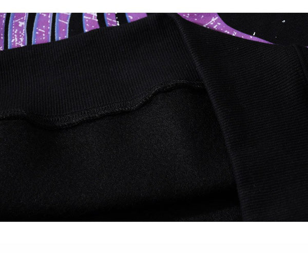 Hoodies Men Hip Hop Graffiti Letter Print Hooded Streetwear Winter Casual Plus Velvet Warm High Street Couple Pullover